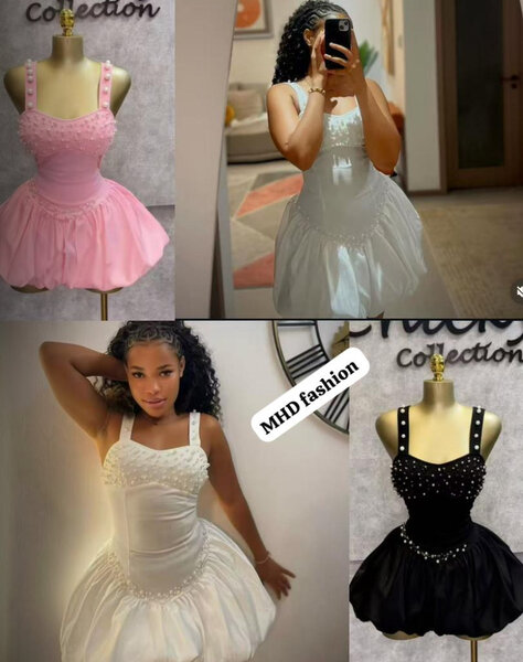 Robe élégante perlée femme