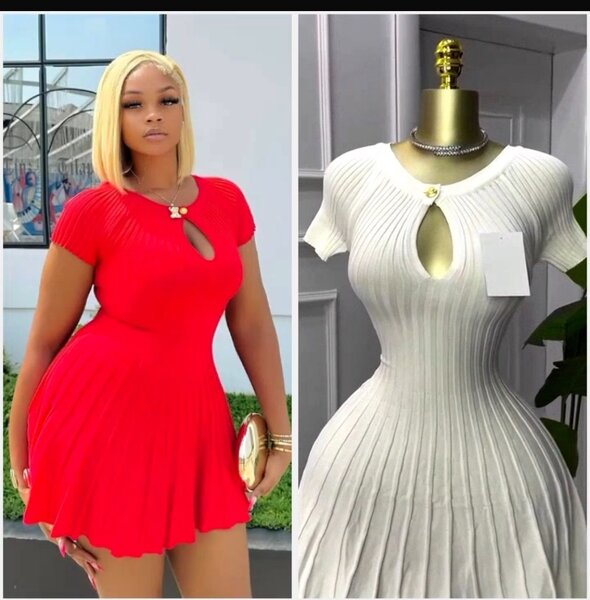 Élégance Robe Noire et Rouge