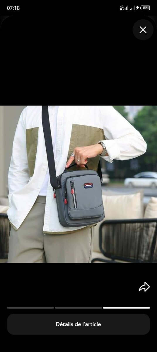 Sac à dos gris pour homme