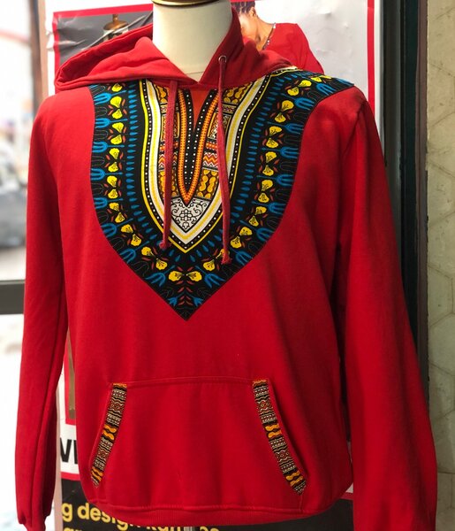 Hoodie with Dashiki design