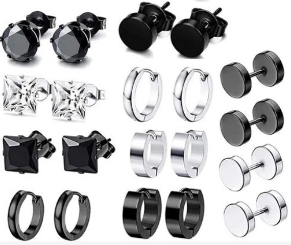 Boucle doreille Homme avec aimant