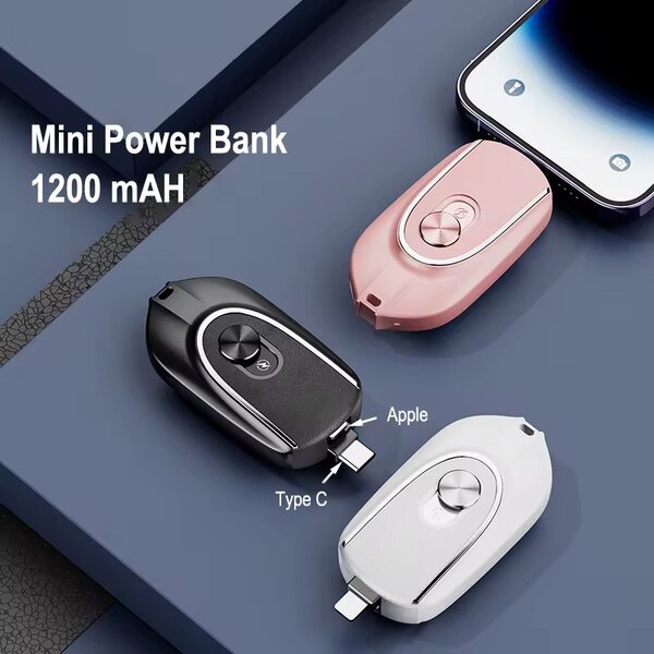 Mini Power Bank 1200mAh pour iPhone et Huawei