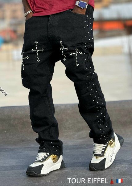 Jean Noir Clouté Homme