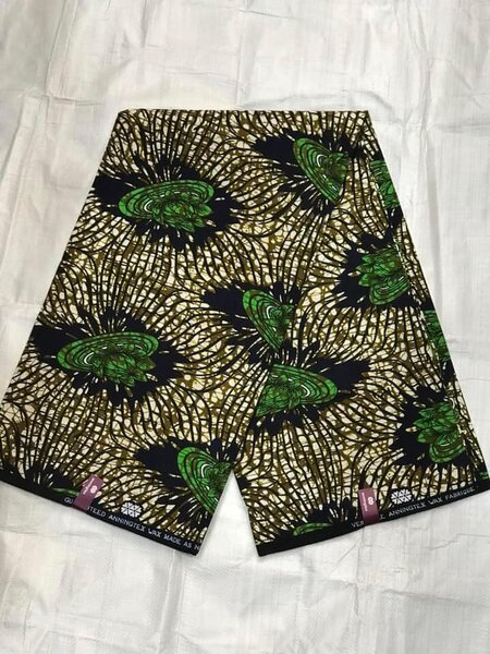 Original Cotton Wax Chitenge Fabric with 6 Yard Print 