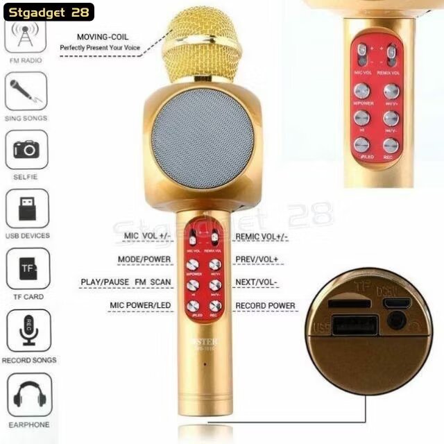 WSTER WS1816 Big Bluetooth Microphone - Perfect for Karaoke