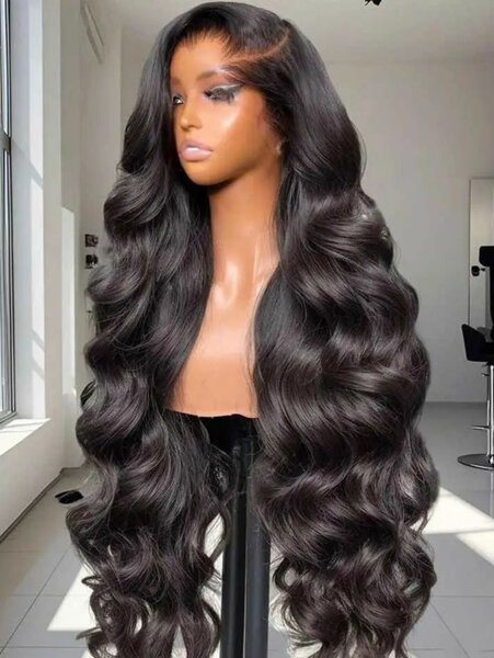 Perruque synthétique longue et ondulée