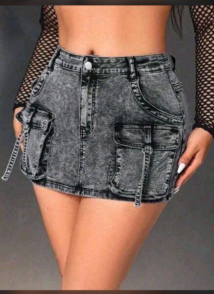 Jupe en jean avec poches