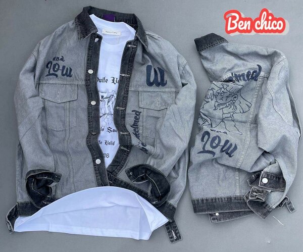 Veste en jean unisexe tendance