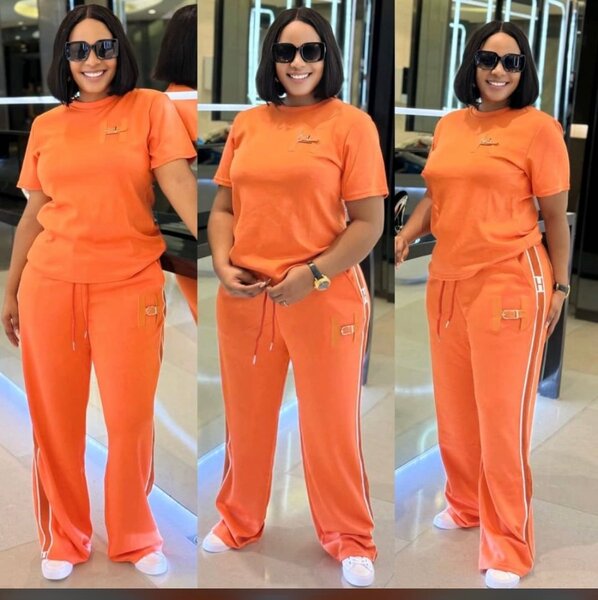 Ensemble Décontracté Orange Femme