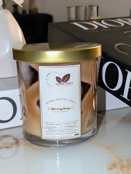 HANDMADE SCENTED CANDLE (MORNING BREW) (300g)