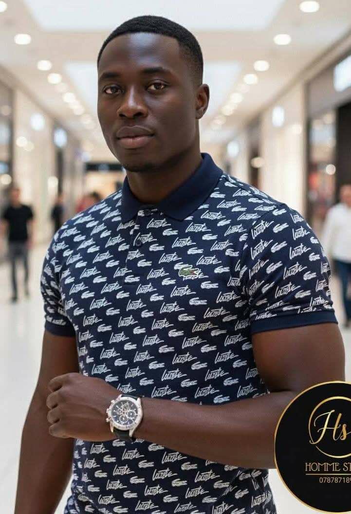 Polo homme imprimé moderne