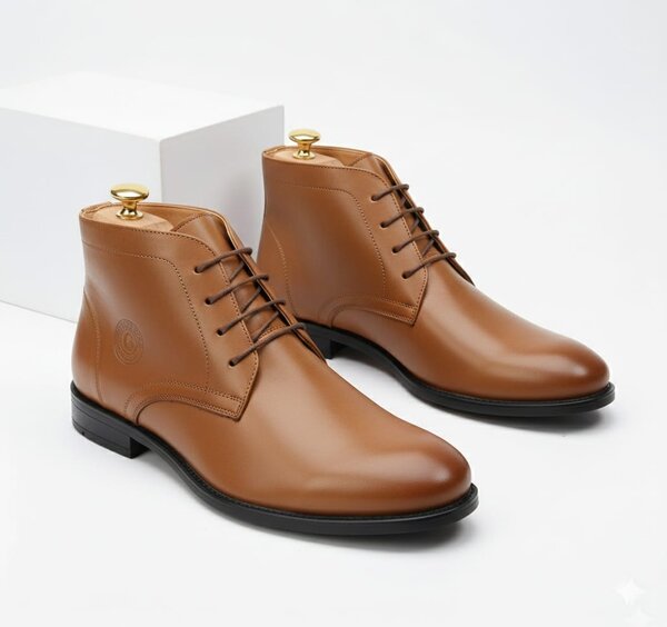 Bottes Chelsea en cuir marron