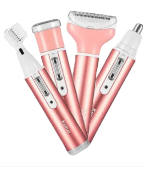 Kemei km-6637 4 in 1 Rechargeable Lady Shaver Eyebrows Trimmer Nose Trimmer Body Shaver