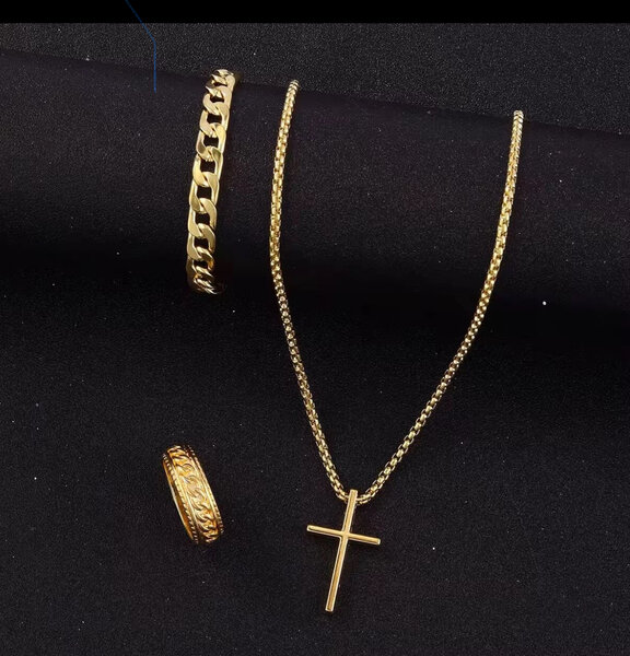 Ensemble Bijoux Doré Moderne