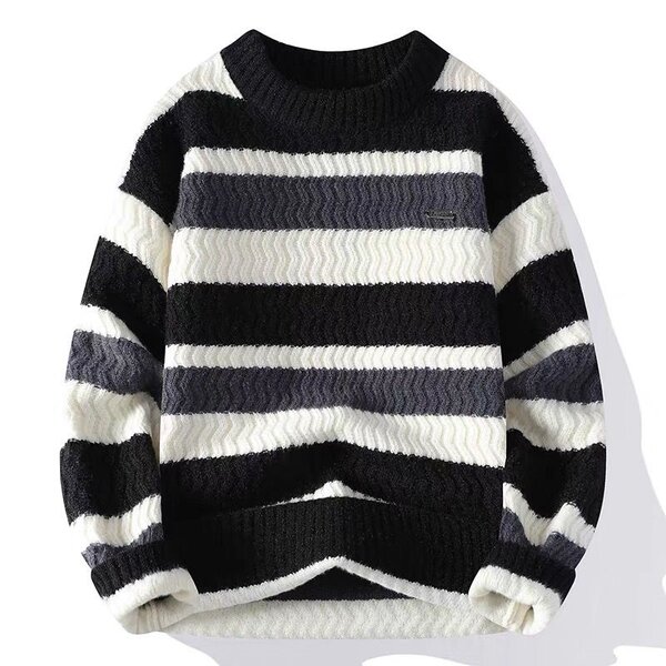 Sweat-shirt rayé pour hommes