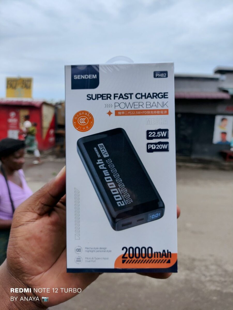 20,000mAh SENDEM POWER BANK PD-22.5W