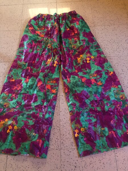 Pantalon fluide imprimé multicolore