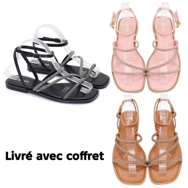 Sandales élégantes avec strass