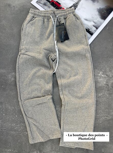 Pantalon jogging gris confortable