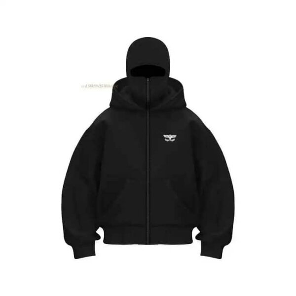 Veste hoodie noir streetwear