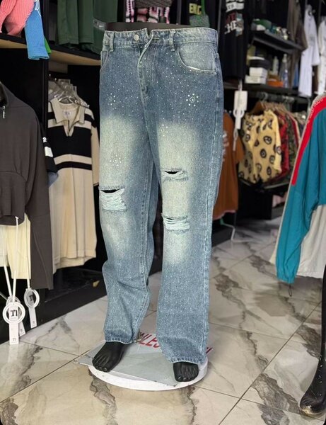 Jeans étincelants unisexes