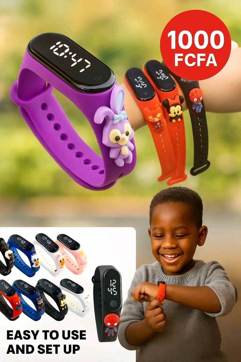 Montres intelligentes enfant colorées