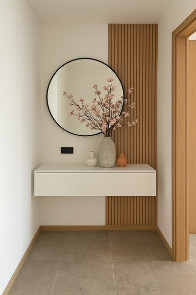 Miroir mural rond moderne