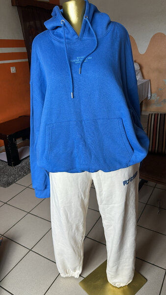 Sweat à capuche bleu unisexe