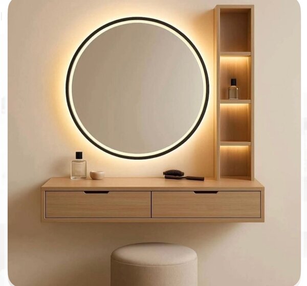 Miroir de salle de bain lumineux rond