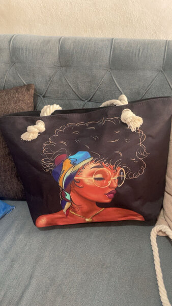 Sac cabas à motif femme