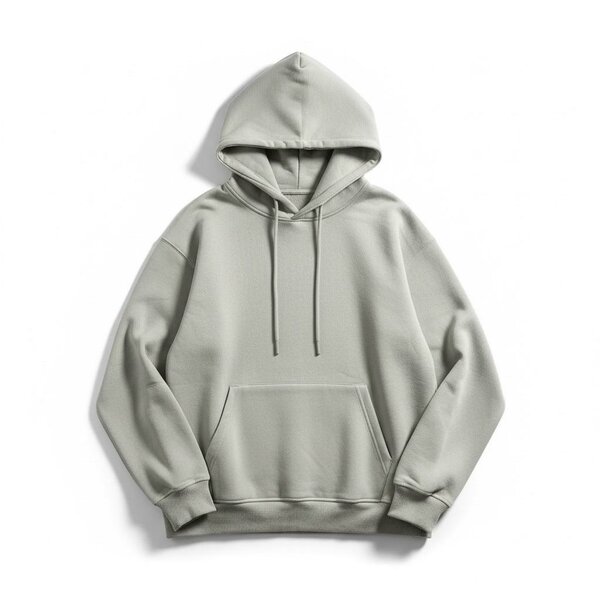 Sweat à capuche gris pastel