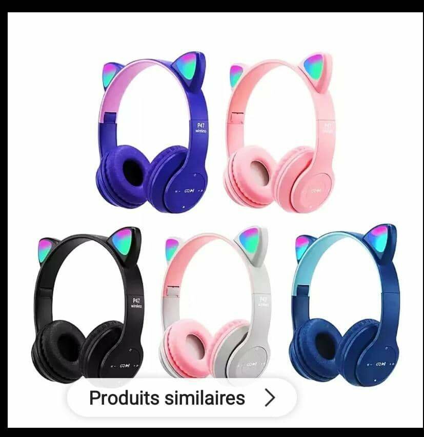 Casque enfant avec oreilles LED