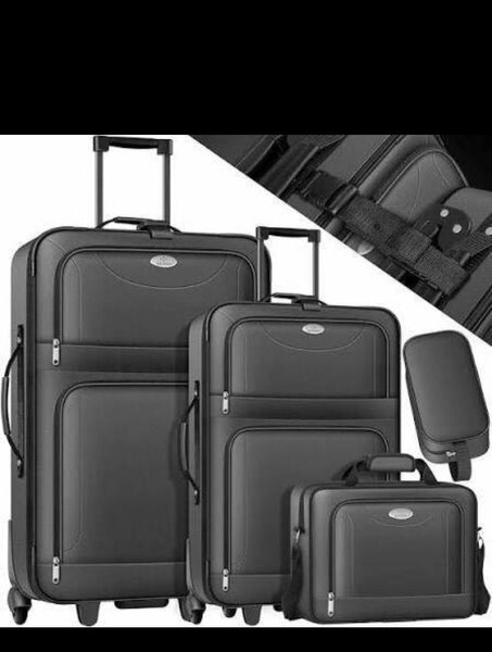 Ensemble de valises rigides noir