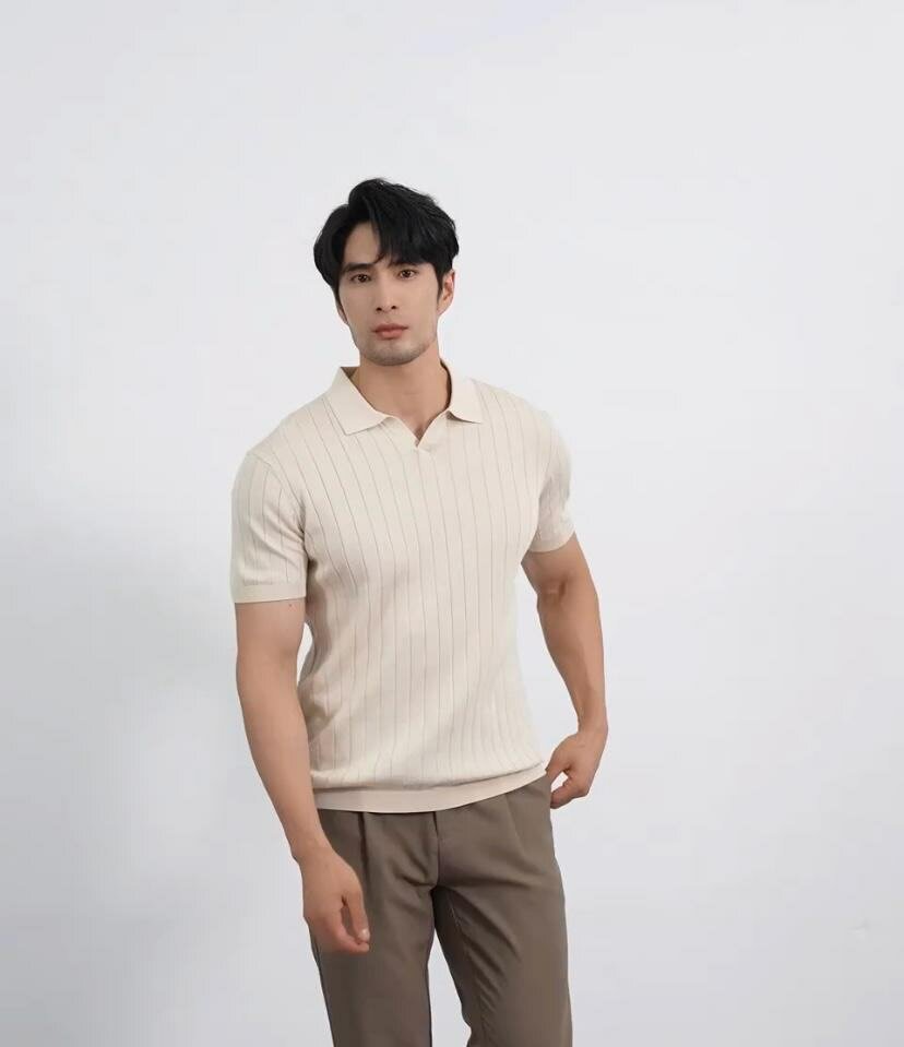 Polo homme élégant tricoté