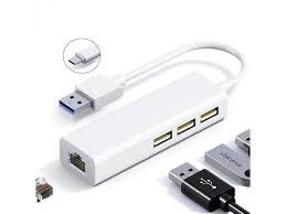 2.0 USB to LAN + 3 Ports Card Ethernet Adapter