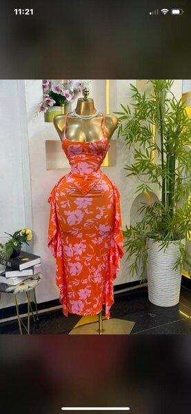 Robe longue élégante fleurie