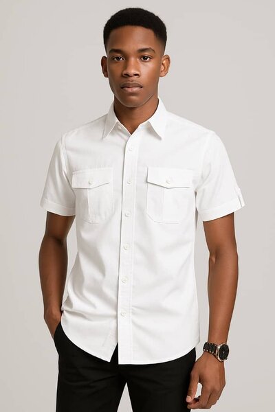 Chemise Blanche Élégante Homme