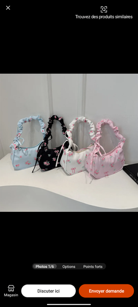 Sac à main floral pour femme