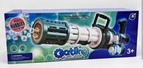 Pistolet à Bulles Gatling Électrique