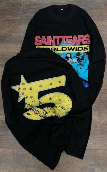 T-shirt Saint Tears noir pour homme