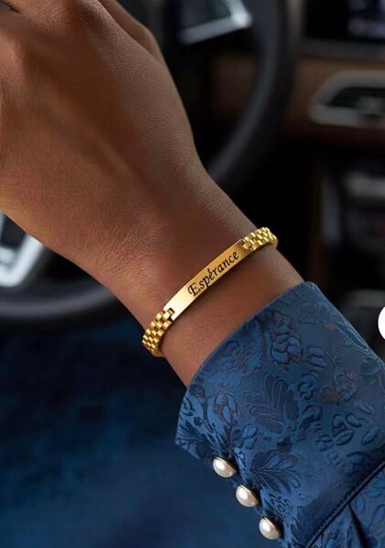 Bracelet en or avec mot Espérance