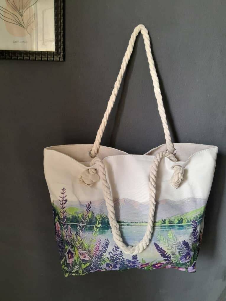 Sac de plage en toile colorée