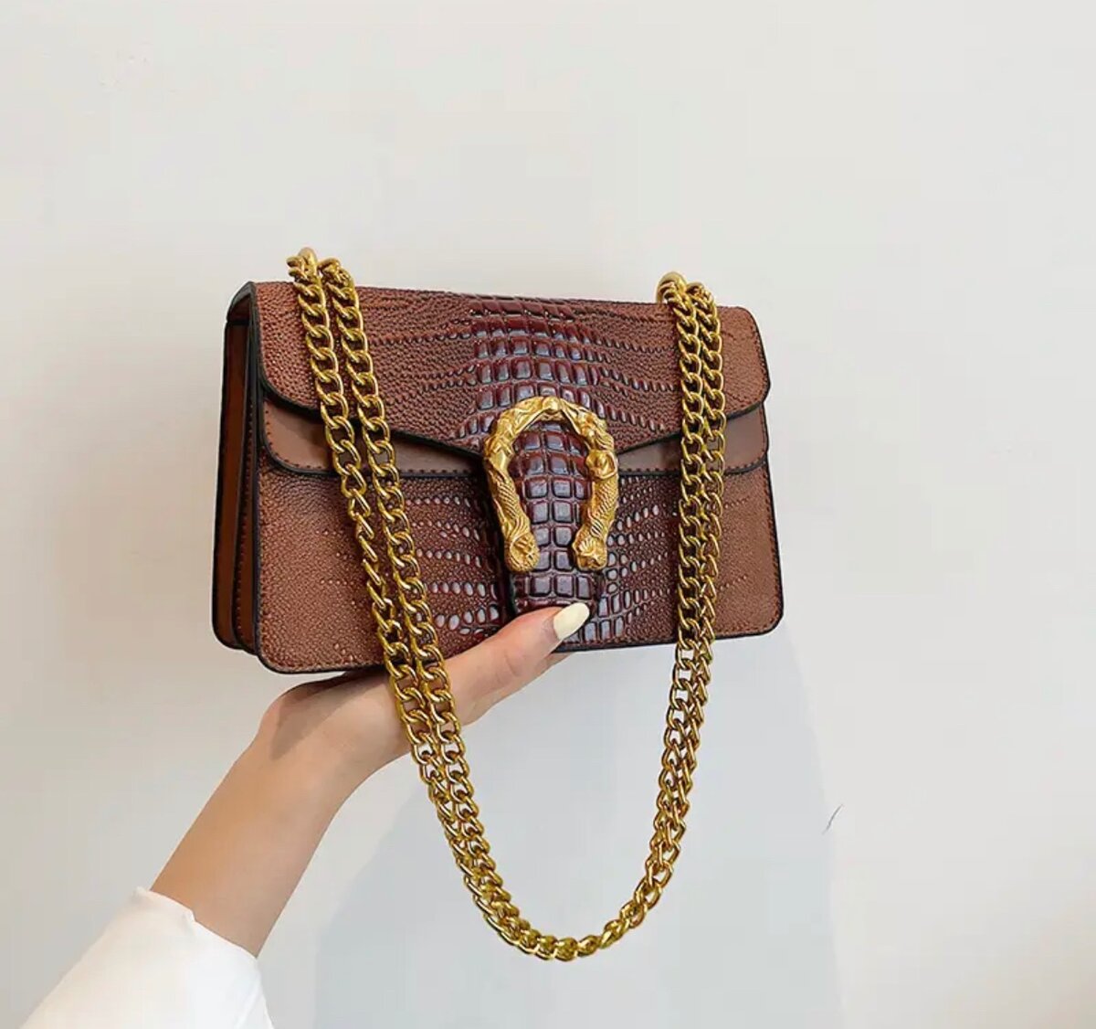 Snake skin retro bag