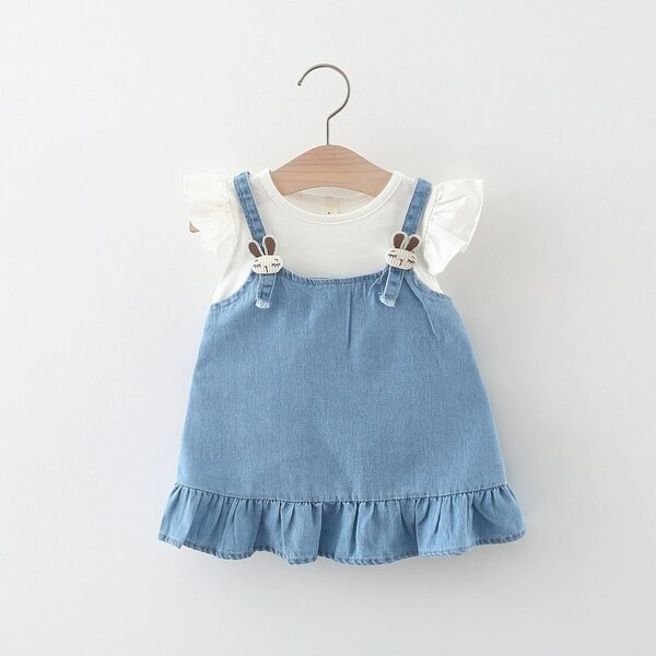 Robe en jean bébés filles