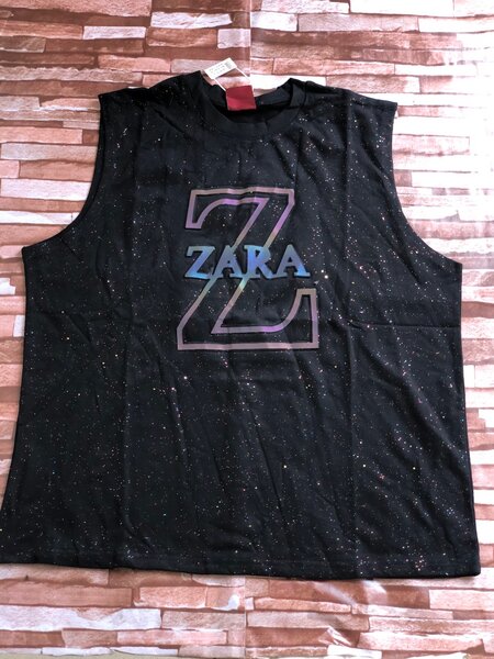 Débardeur noir Zara scintillant