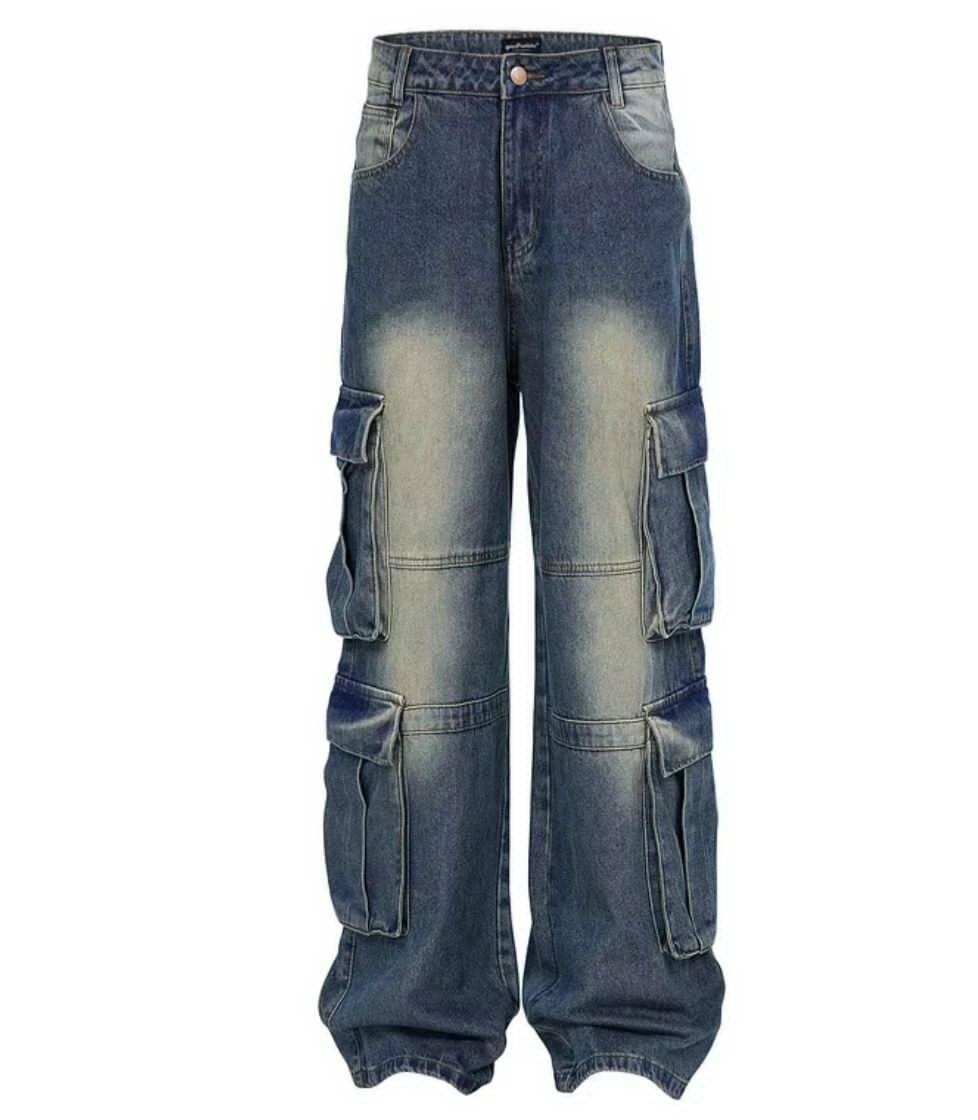 Pantalons cargo en jean femmes