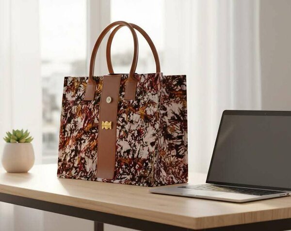 Sac en toile imprimée chic