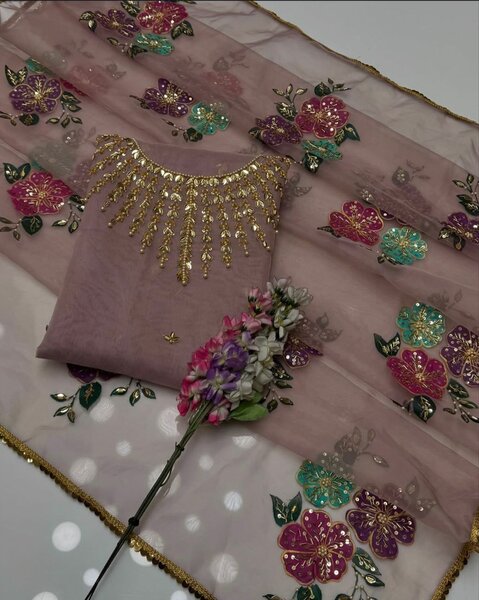 Eid collection organza 2 pc Dc free