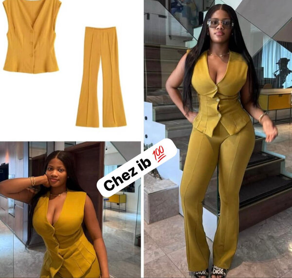 Ensemble Tailleur Moutarde