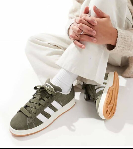 Baskets vertes Adidas homme